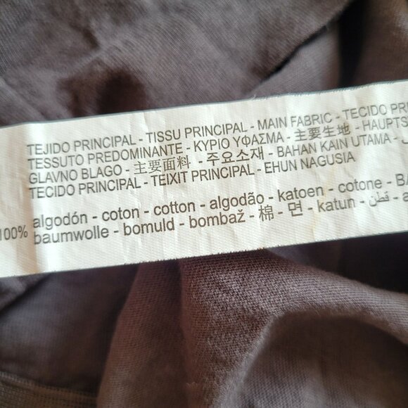 Zara 8 Brown Cropped T Shirt Zippered Pocket Athleisure Sport - Picture 7 of 7